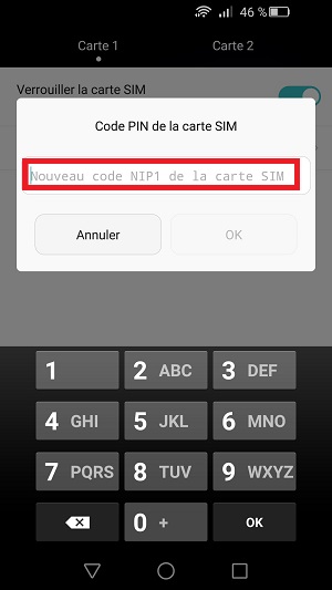 Changer le code PIN sur le Honor 6